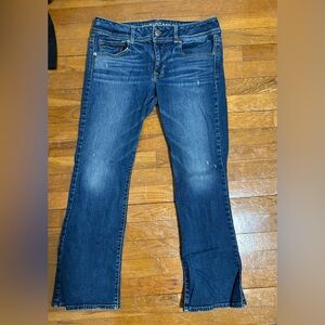 American Eagle Outfitters Dark Blue Straight Leg Jeans